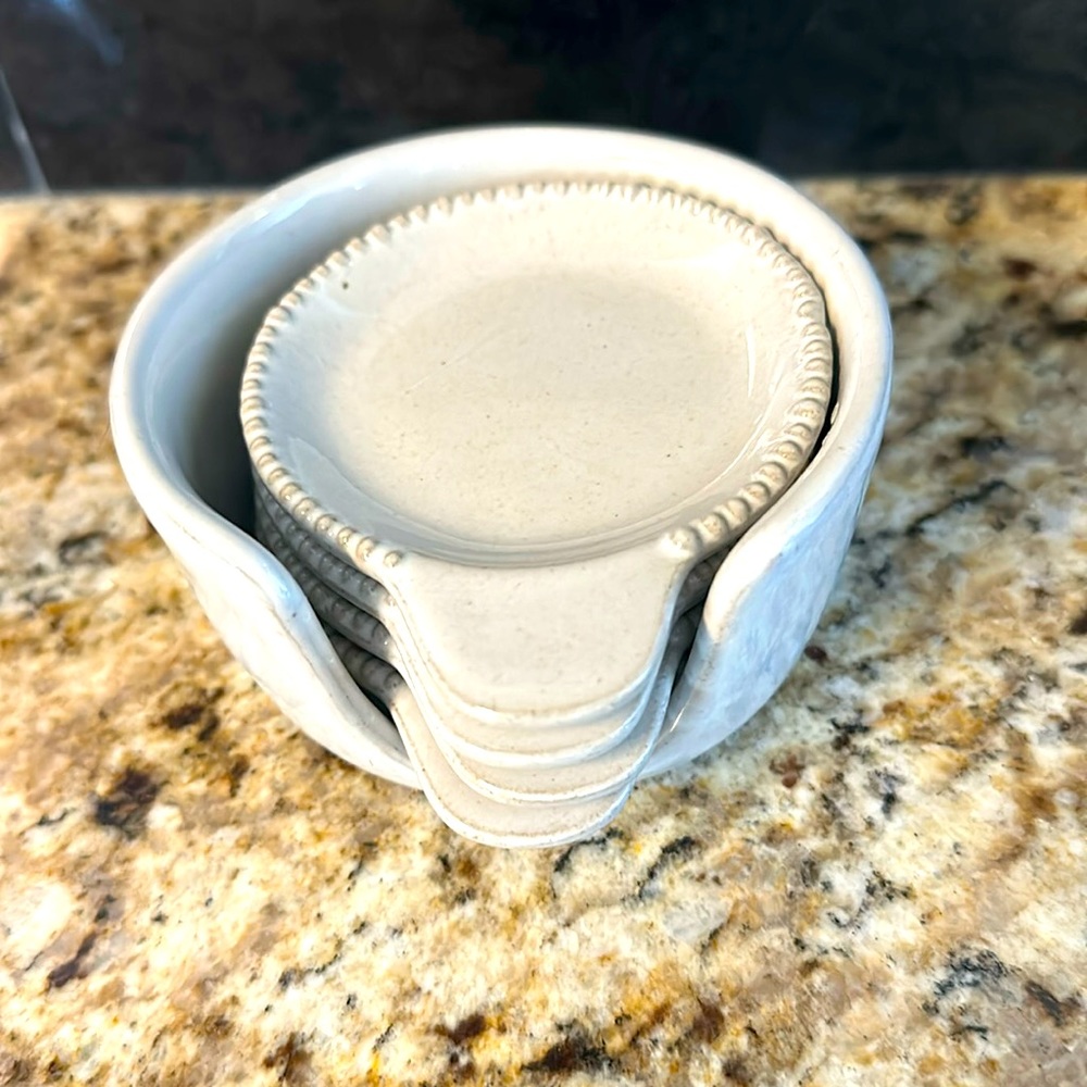Hearth and hand with Magnolia. Ceramic spoon rest/teabag holder.